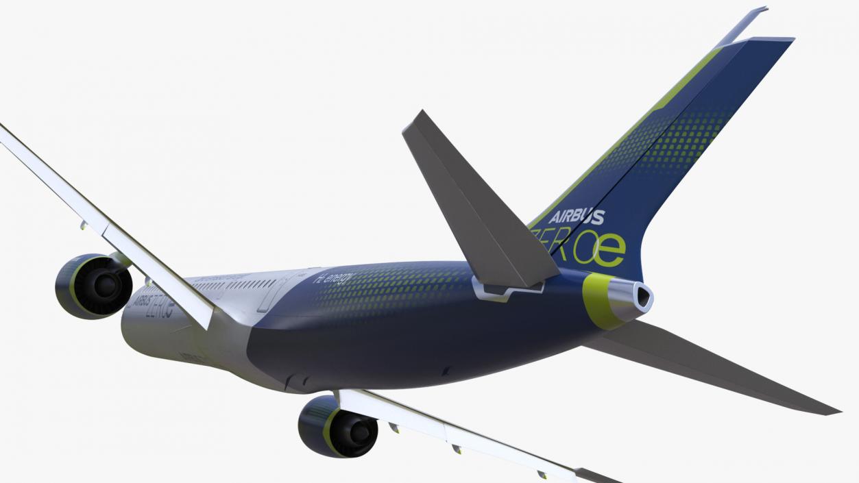 3D Airbus ZEROe Turbofan Rigged model