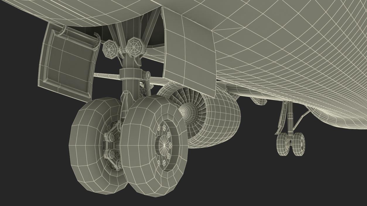 3D Airbus ZEROe Turbofan Rigged model