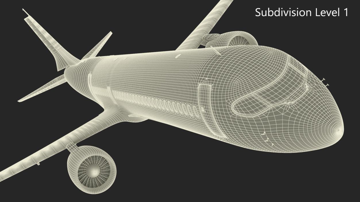 3D Airbus ZEROe Turbofan Rigged model