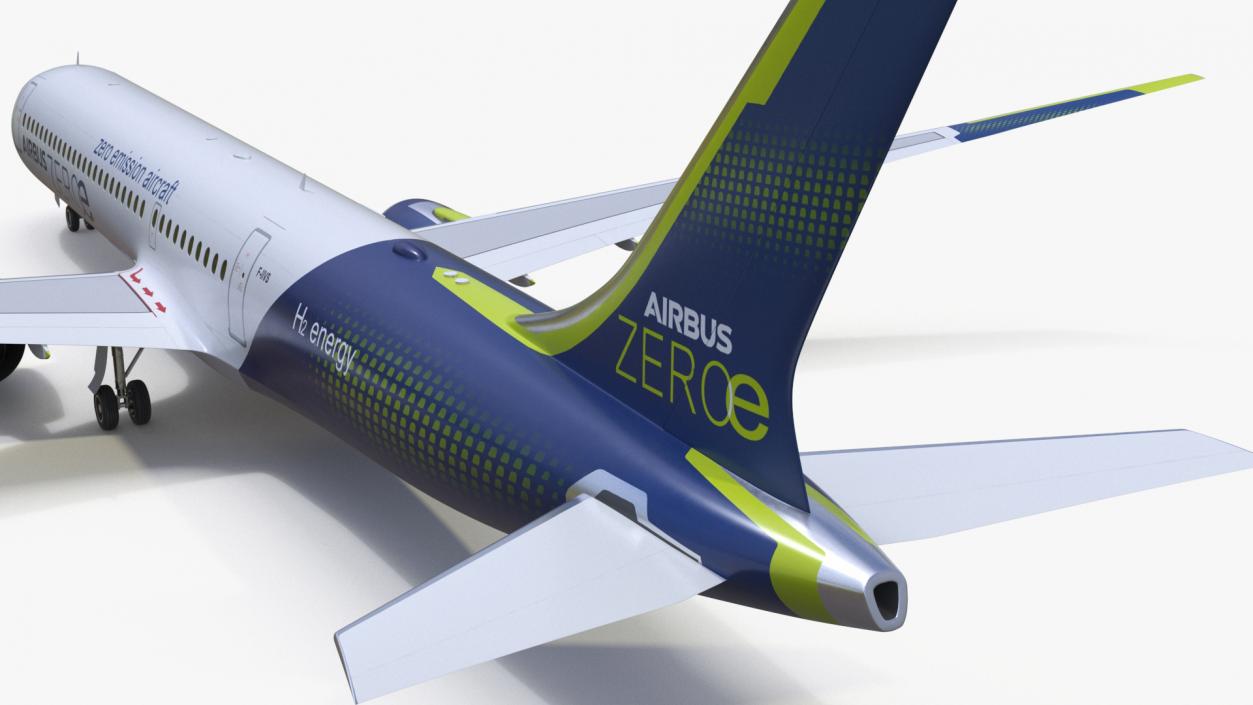 3D Airbus ZEROe Turbofan Rigged model