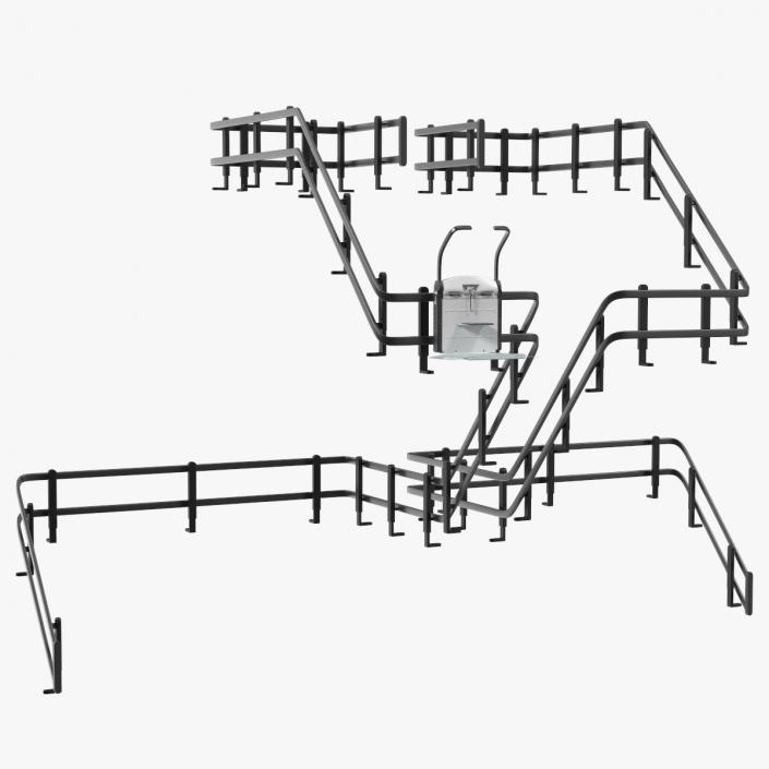 3D Vimec V65 Curved Rail Platform Stairlift(1) model