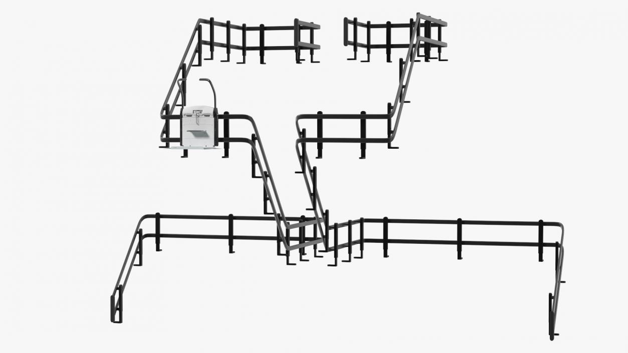 3D Vimec V65 Curved Rail Platform Stairlift(1) model