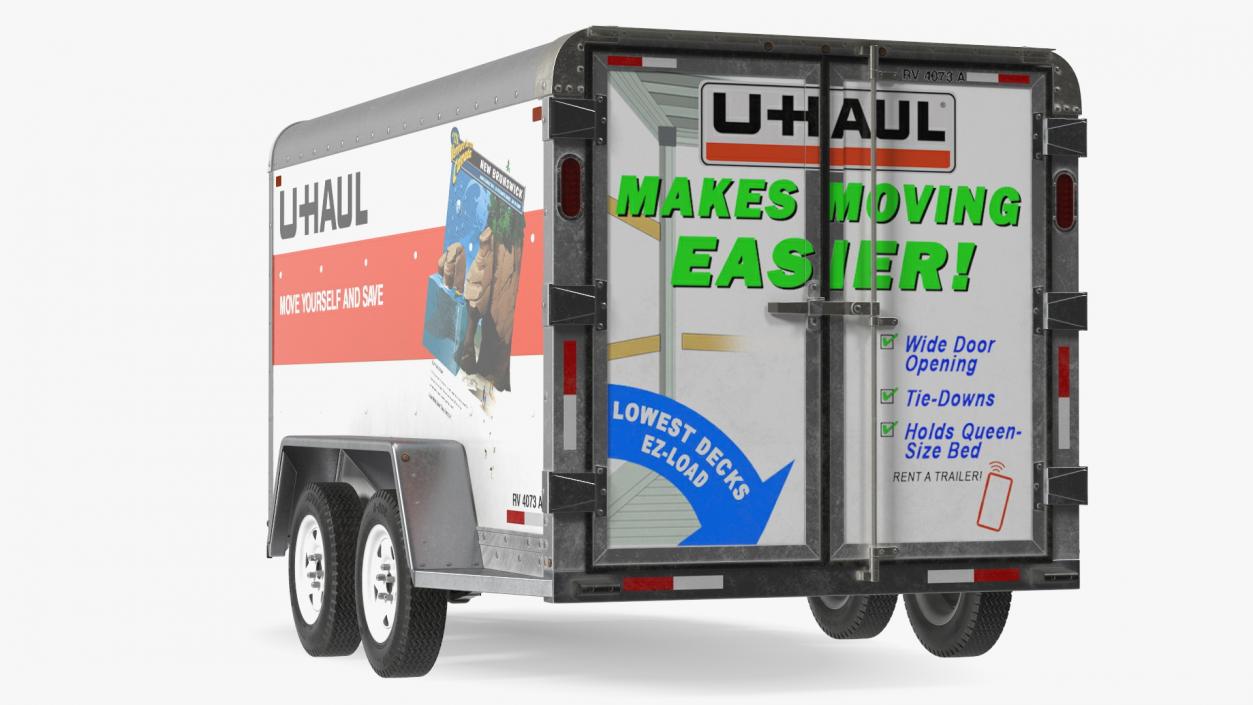 3D model U-Haul 6x12 Cargo Trailer