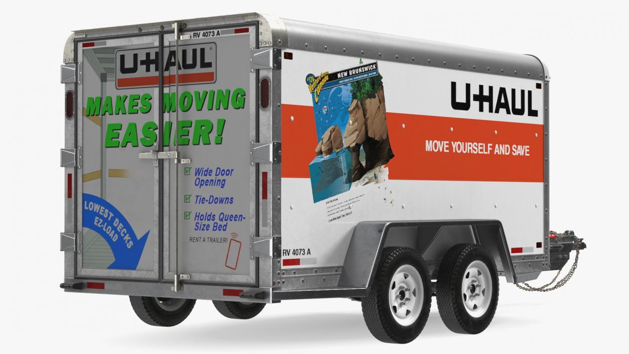 3D model U-Haul 6x12 Cargo Trailer