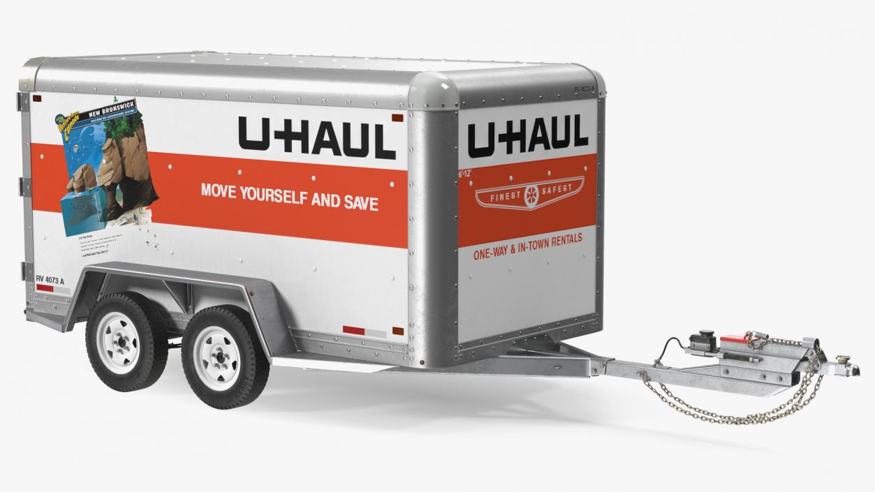 3D model U-Haul 6x12 Cargo Trailer