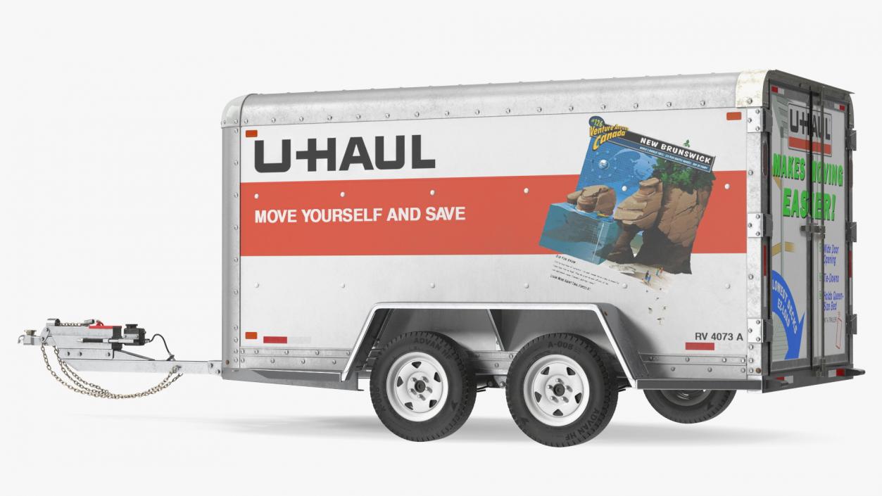 3D model U-Haul 6x12 Cargo Trailer