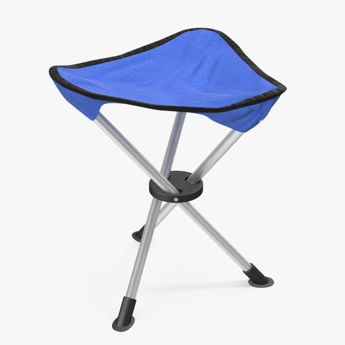 3D model Tripod Folding Chair Blue