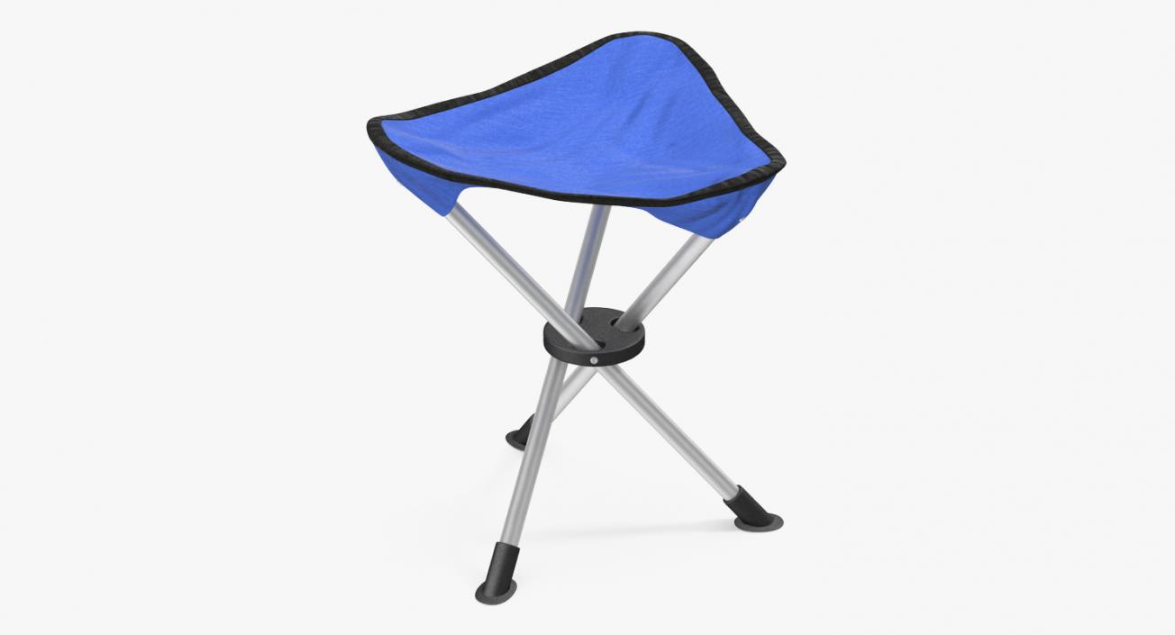 3D model Tripod Folding Chair Blue