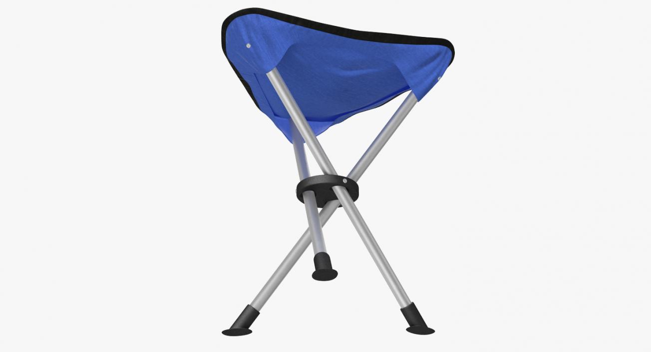 3D model Tripod Folding Chair Blue