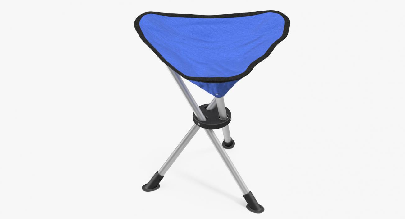 3D model Tripod Folding Chair Blue