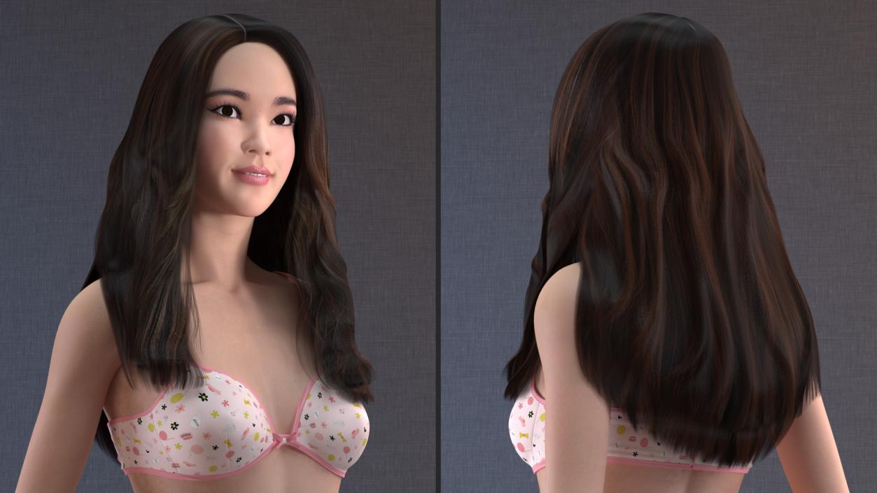 Chinese Woman Lingerie 3D