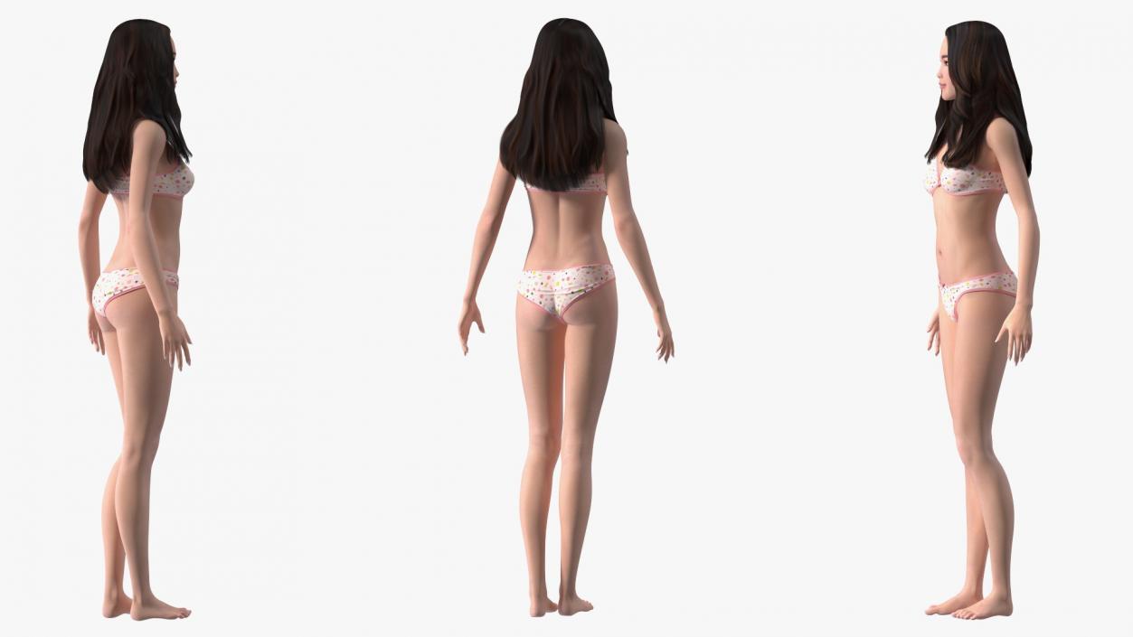 Chinese Woman Lingerie 3D