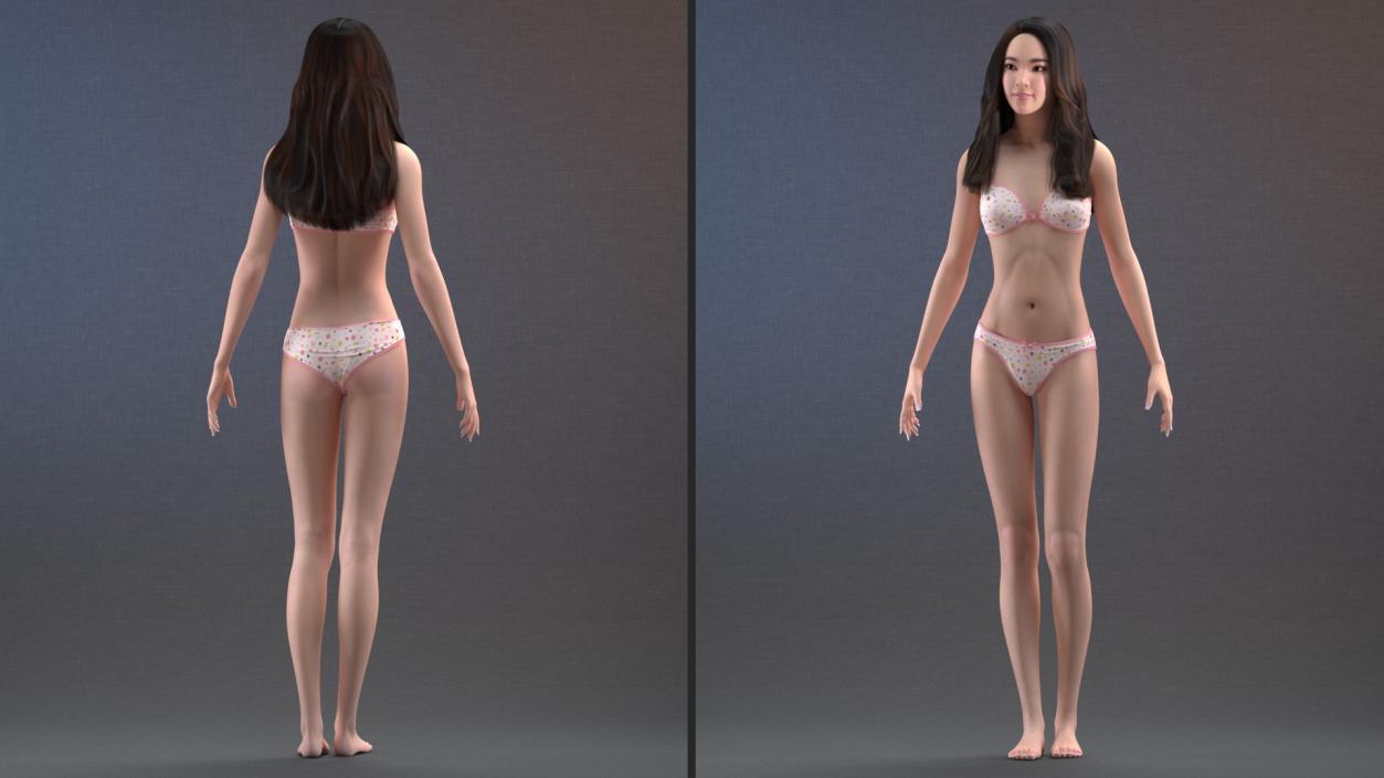 Chinese Woman Lingerie 3D