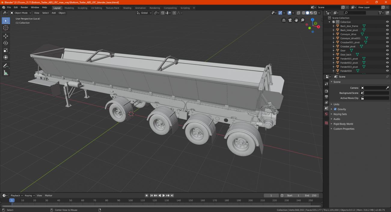 Bottom Trailer ABS LRC 3D