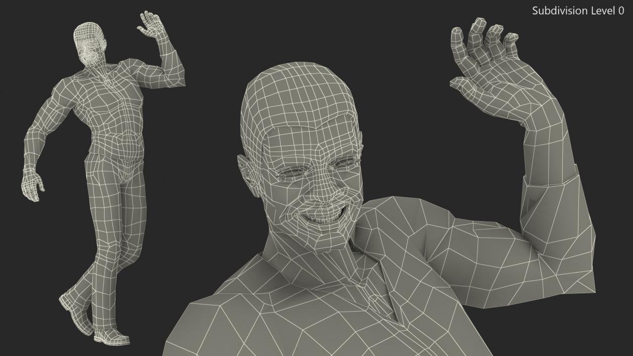 3D Afro American Man in City Style