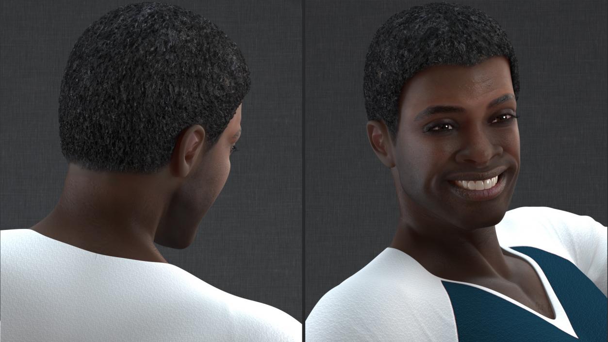 3D Afro American Man in City Style