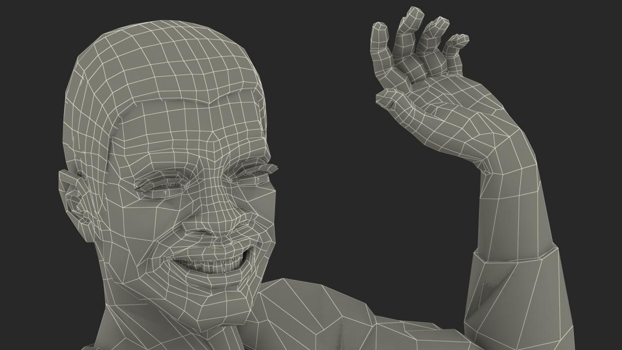 3D Afro American Man in City Style