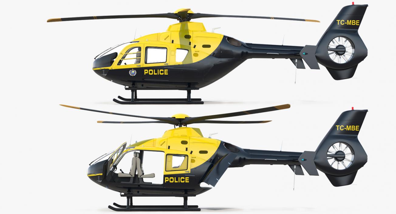 Police Eurocopter EC-135 3D model