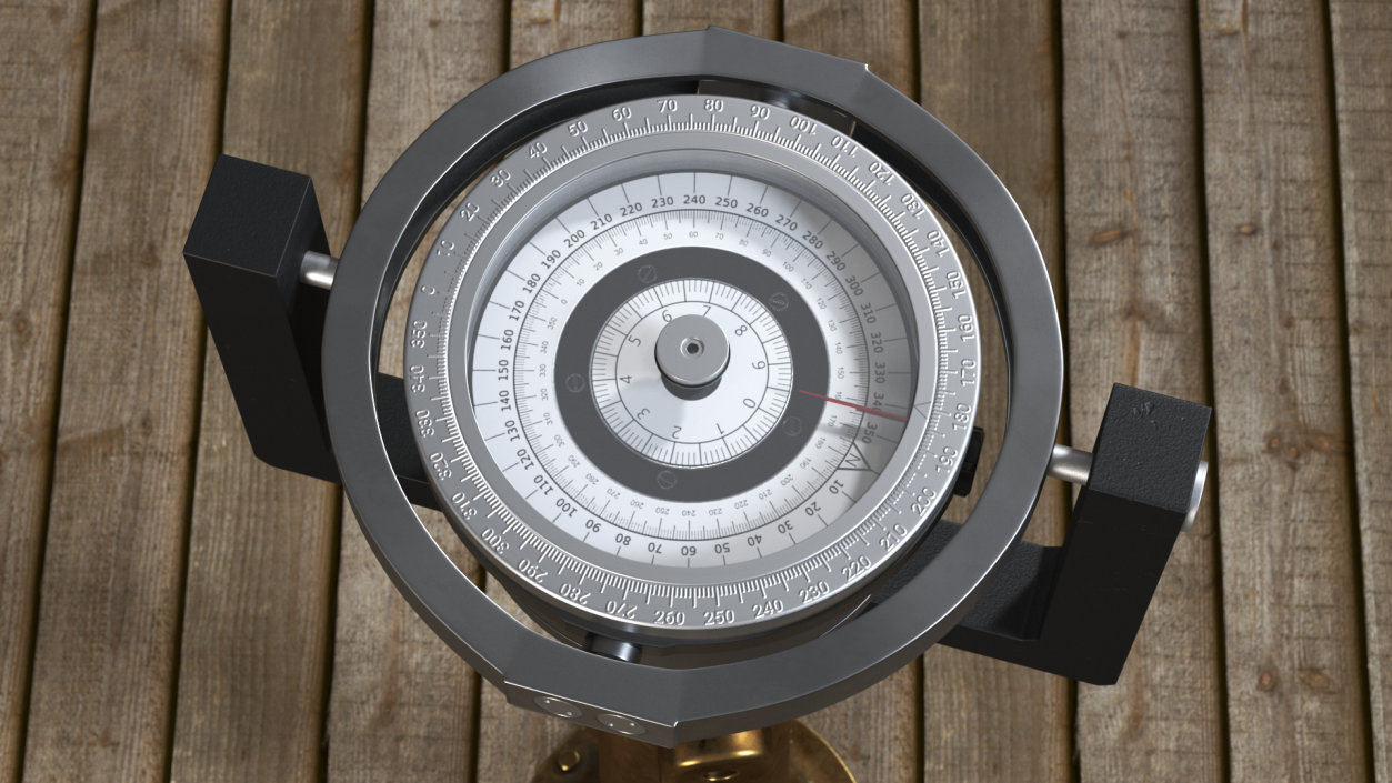 3D Large Marine Compass Steel