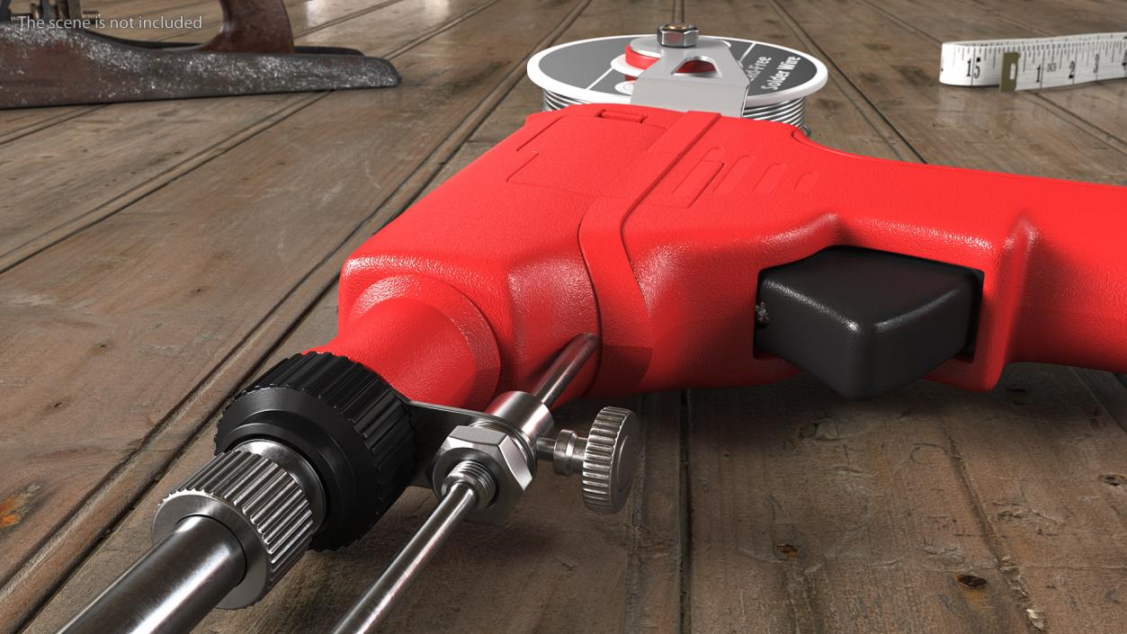 Soldering Iron Gun Red 3D