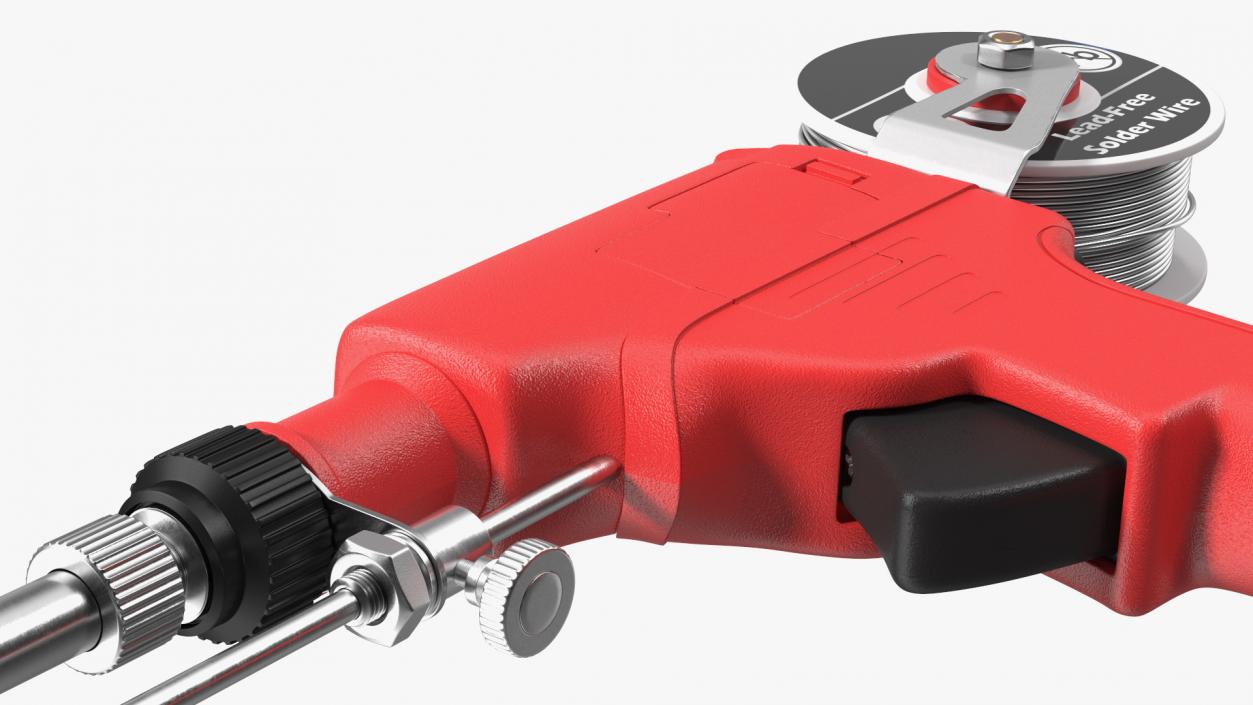 Soldering Iron Gun Red 3D