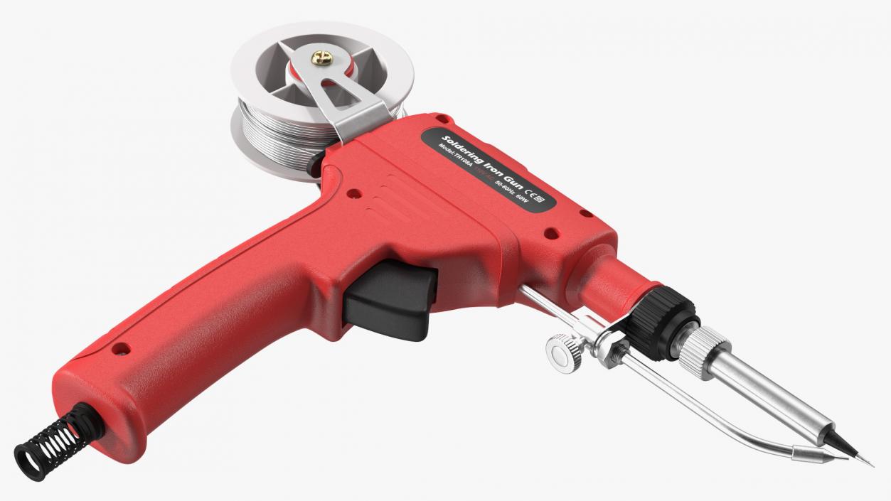 Soldering Iron Gun Red 3D