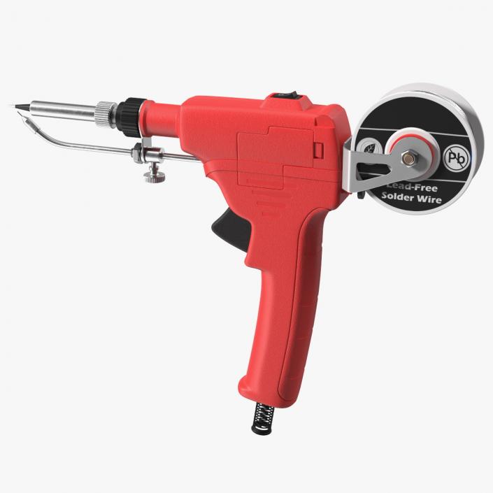 Soldering Iron Gun Red 3D