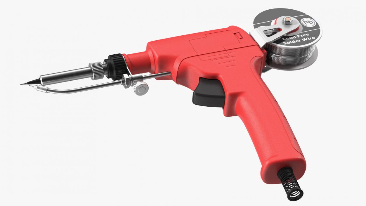 Soldering Iron Gun Red 3D