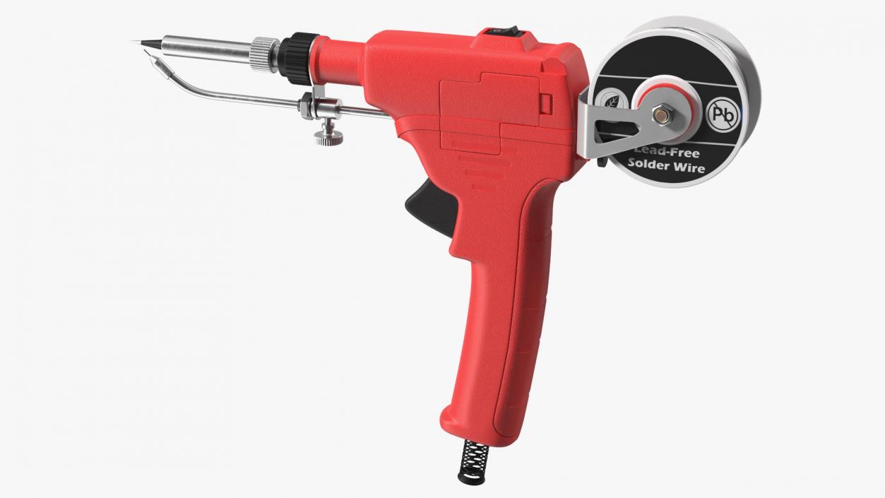 Soldering Iron Gun Red 3D