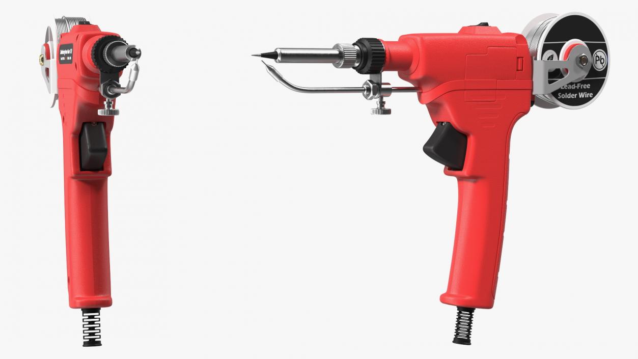 Soldering Iron Gun Red 3D