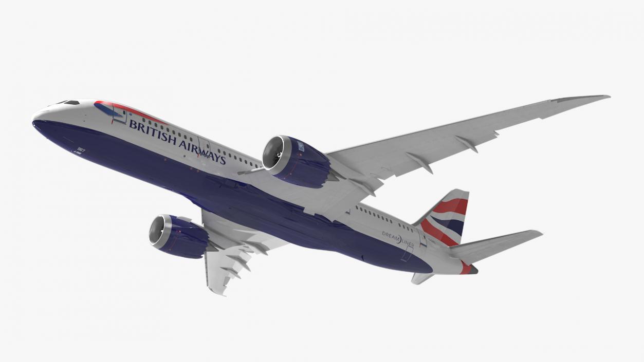 3D British Airways Boeing 787-8 Dreamliner Rigged