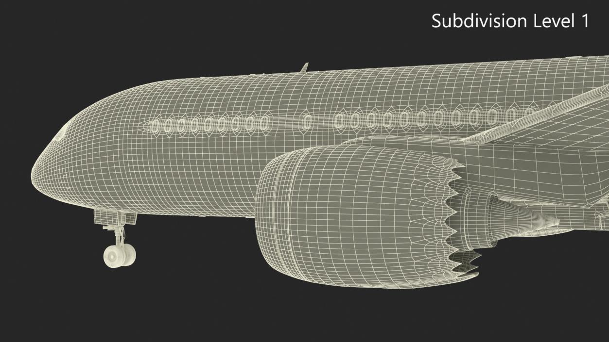 3D British Airways Boeing 787-8 Dreamliner Rigged