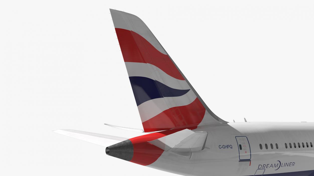 3D British Airways Boeing 787-8 Dreamliner Rigged