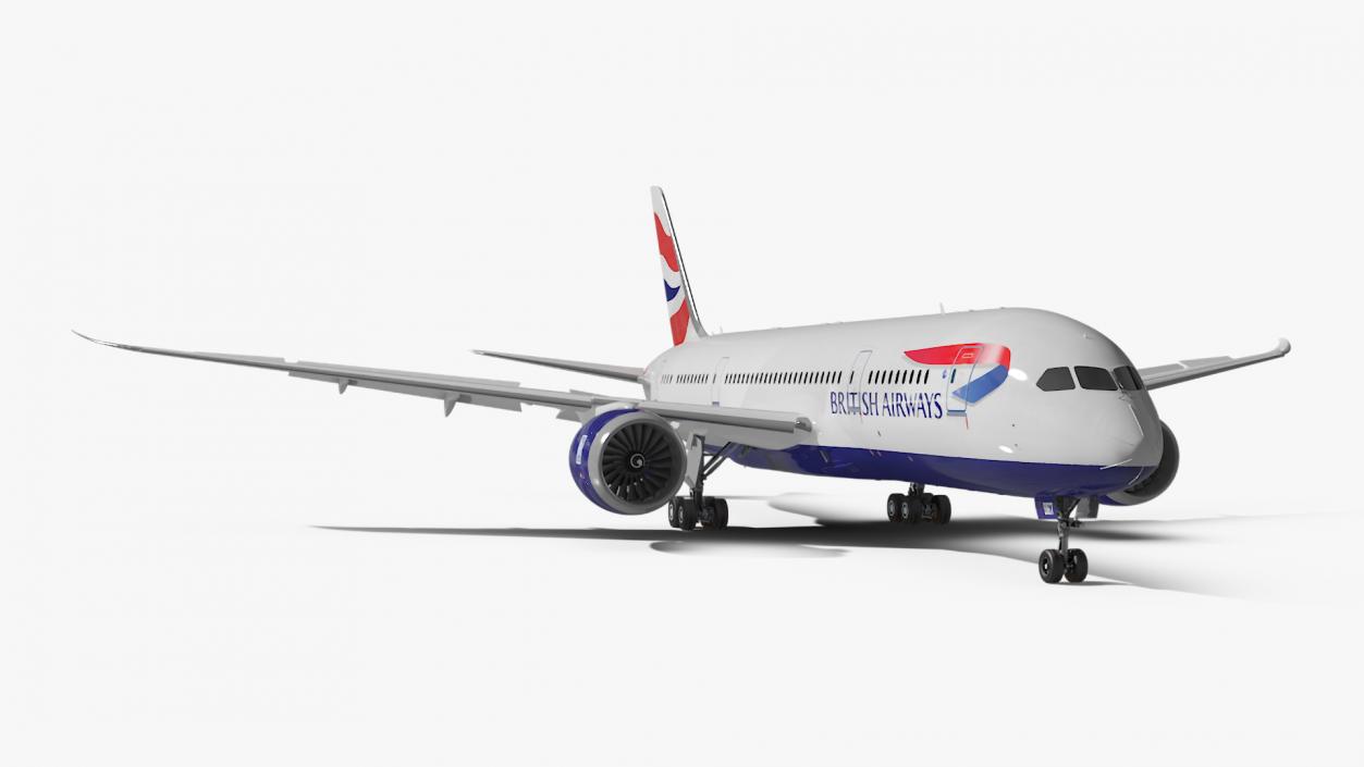 3D British Airways Boeing 787-8 Dreamliner Rigged