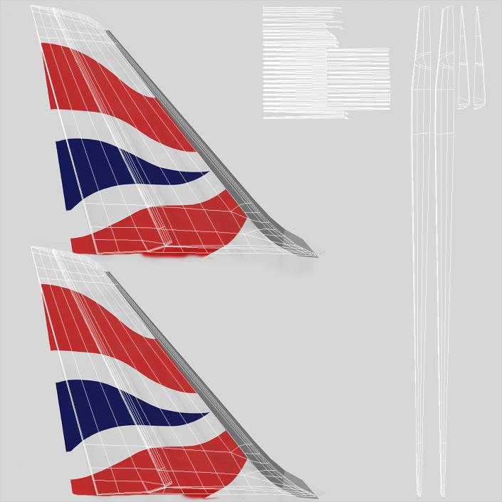 3D British Airways Boeing 787-8 Dreamliner Rigged