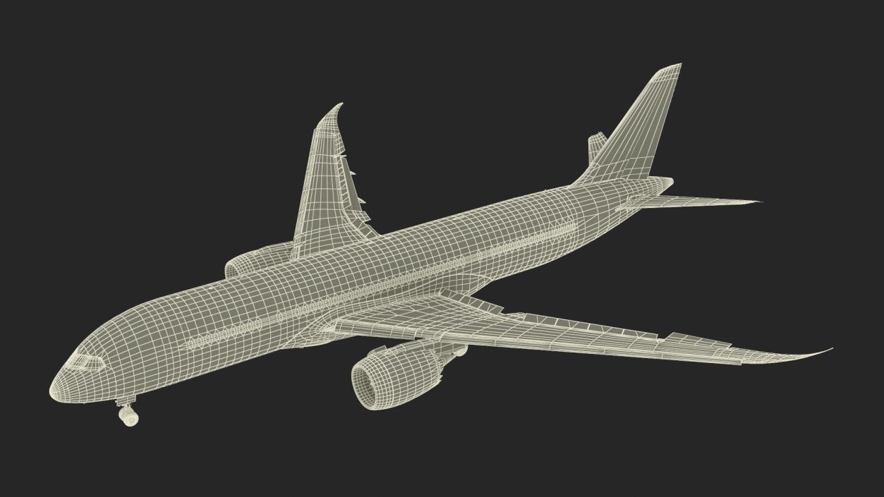 3D British Airways Boeing 787-8 Dreamliner Rigged