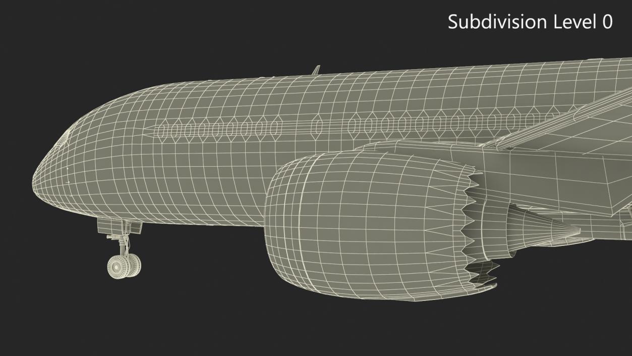 3D British Airways Boeing 787-8 Dreamliner Rigged