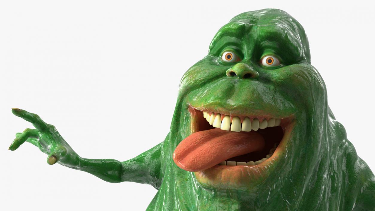 3D model Green Ghost Slimer Flying Pose