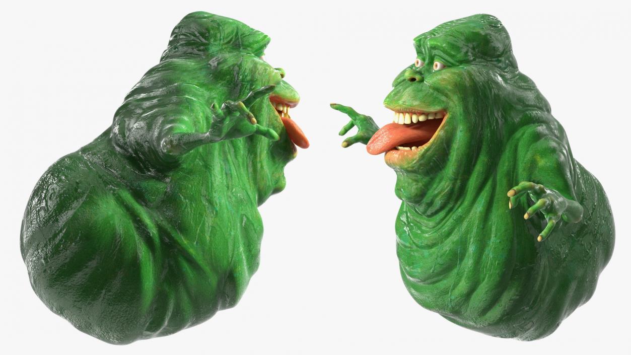 3D model Green Ghost Slimer Flying Pose