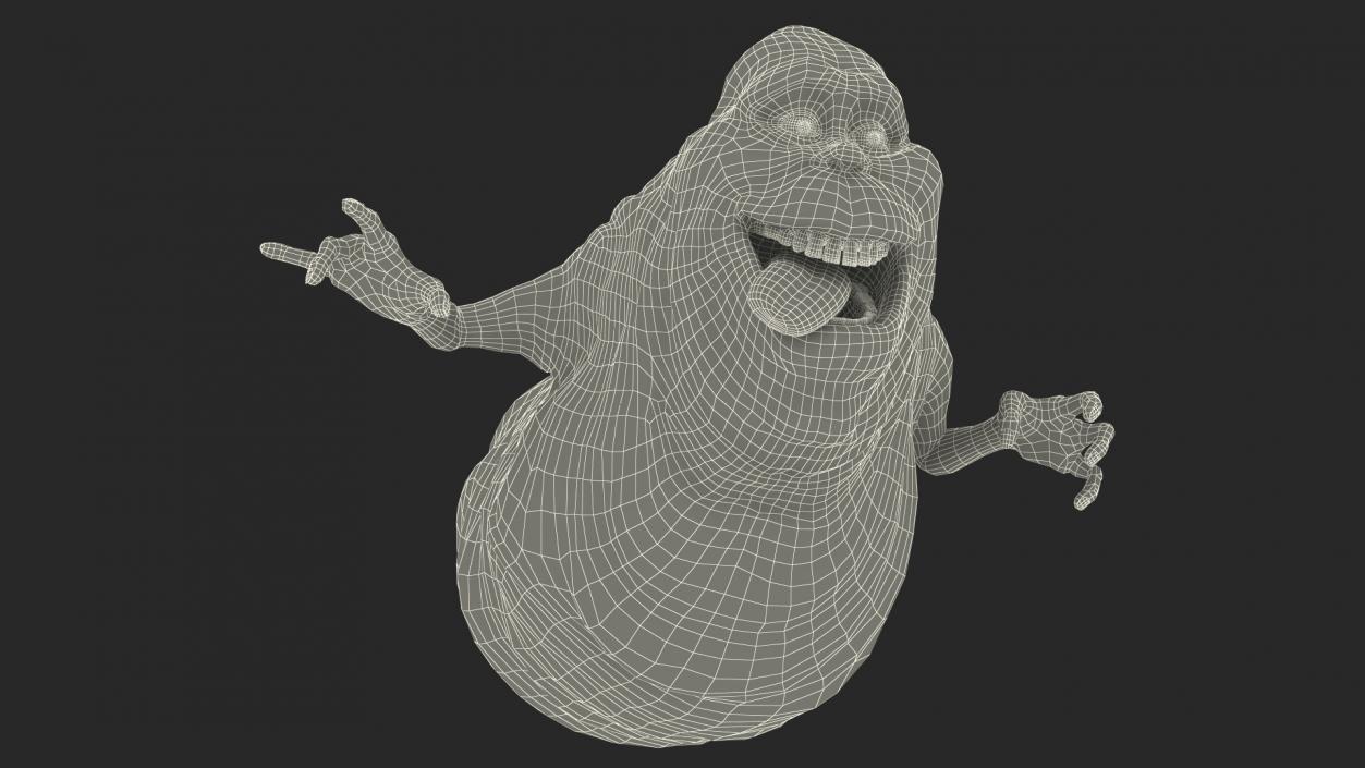 3D model Green Ghost Slimer Flying Pose