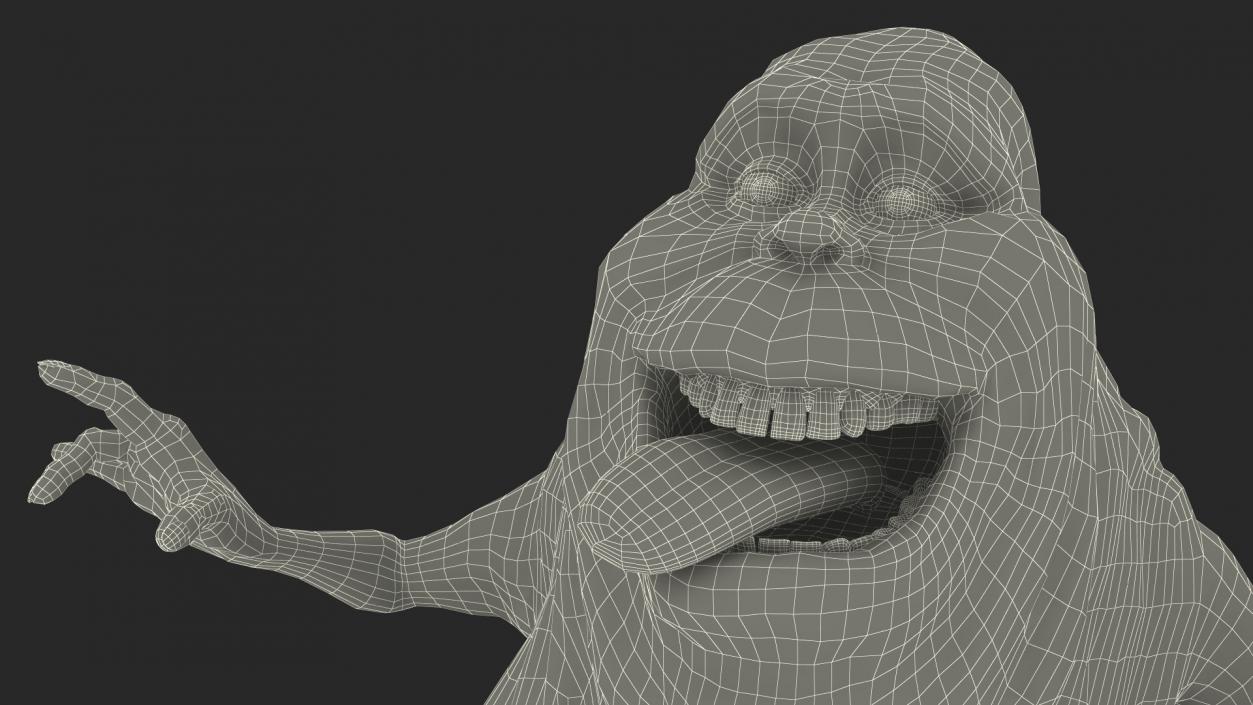 3D model Green Ghost Slimer Flying Pose