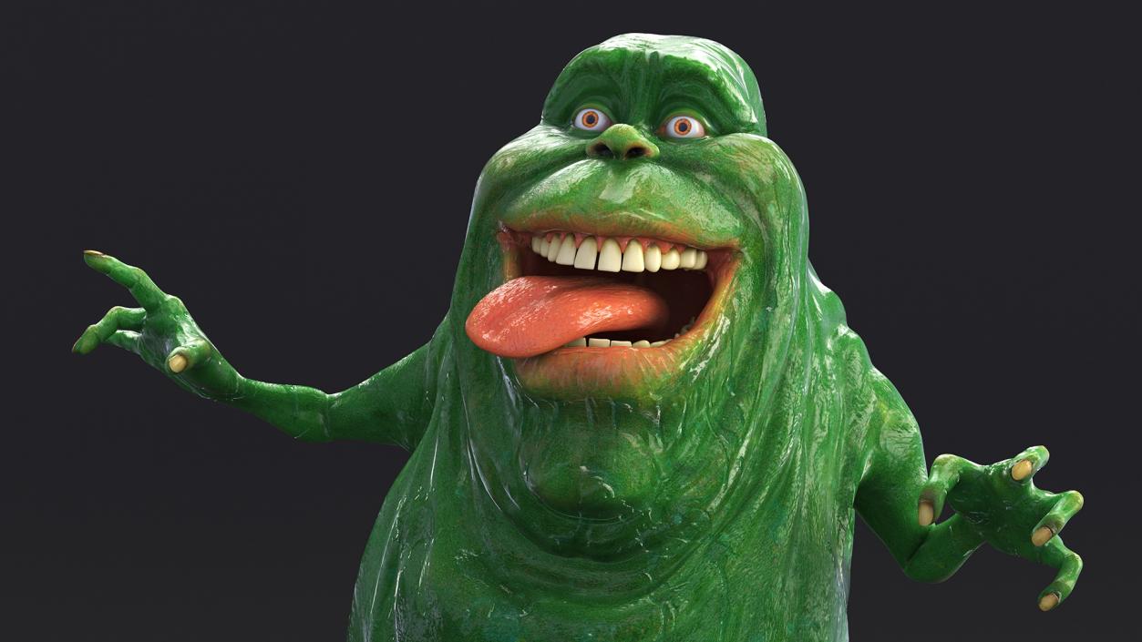 3D model Green Ghost Slimer Flying Pose