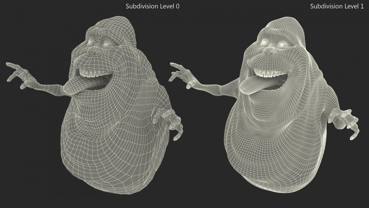 3D model Green Ghost Slimer Flying Pose