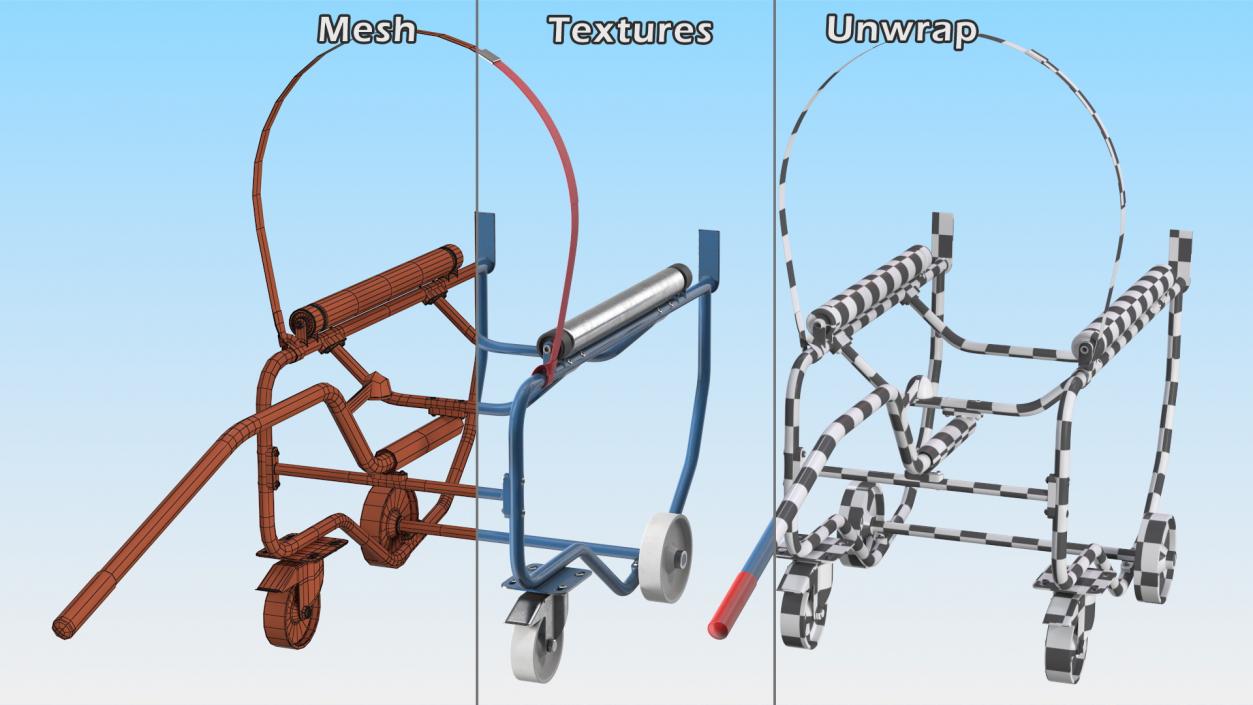 Drum Cradle with Lever Handle 3D model