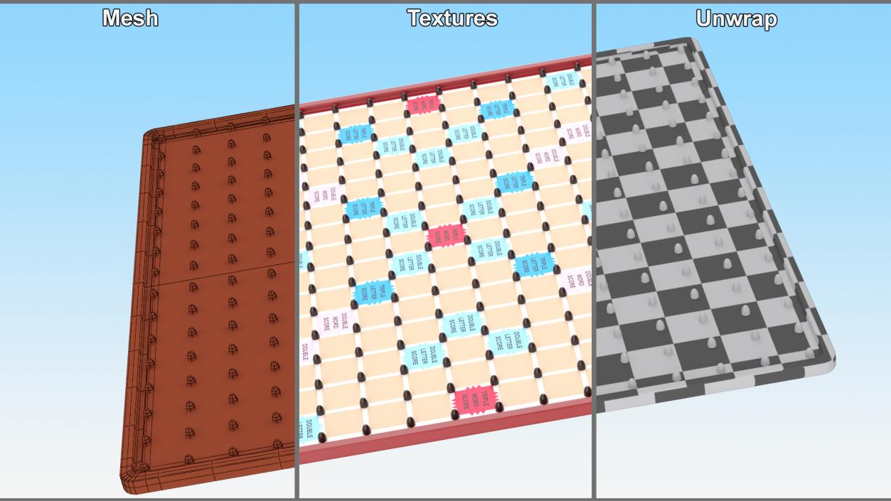 Board Scrabble 3D model