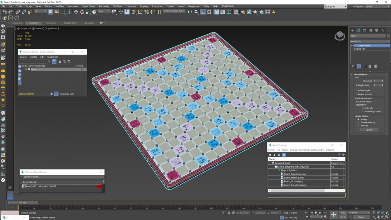 Board Scrabble 3D model