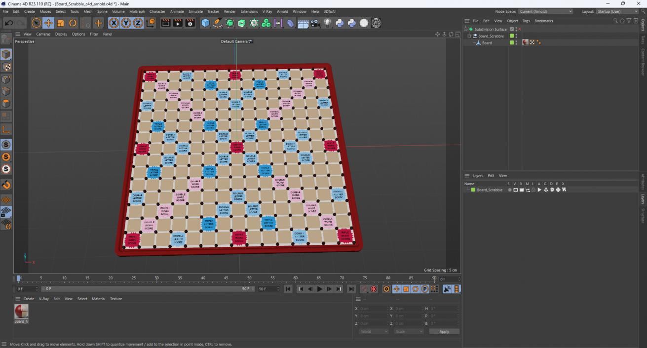 Board Scrabble 3D model