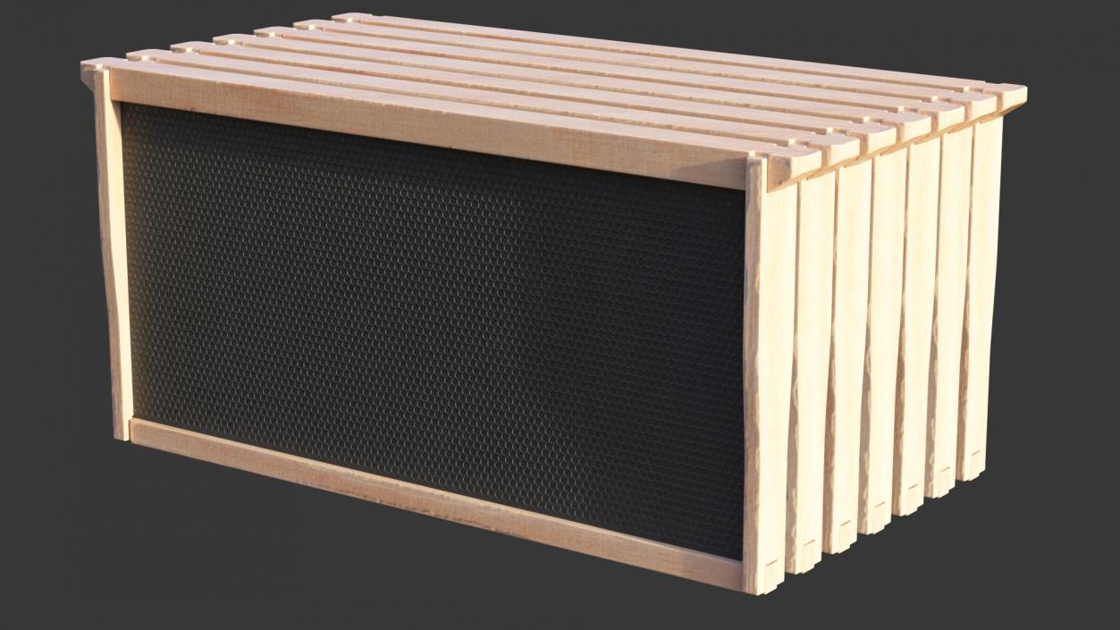 3D model Wooden Honey Bee Box