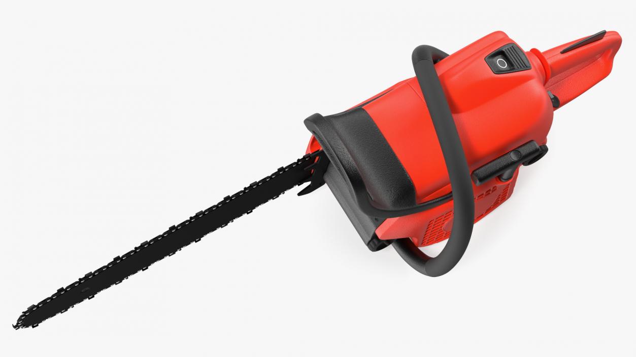 Red Gas Powered Chainsaw 3D model