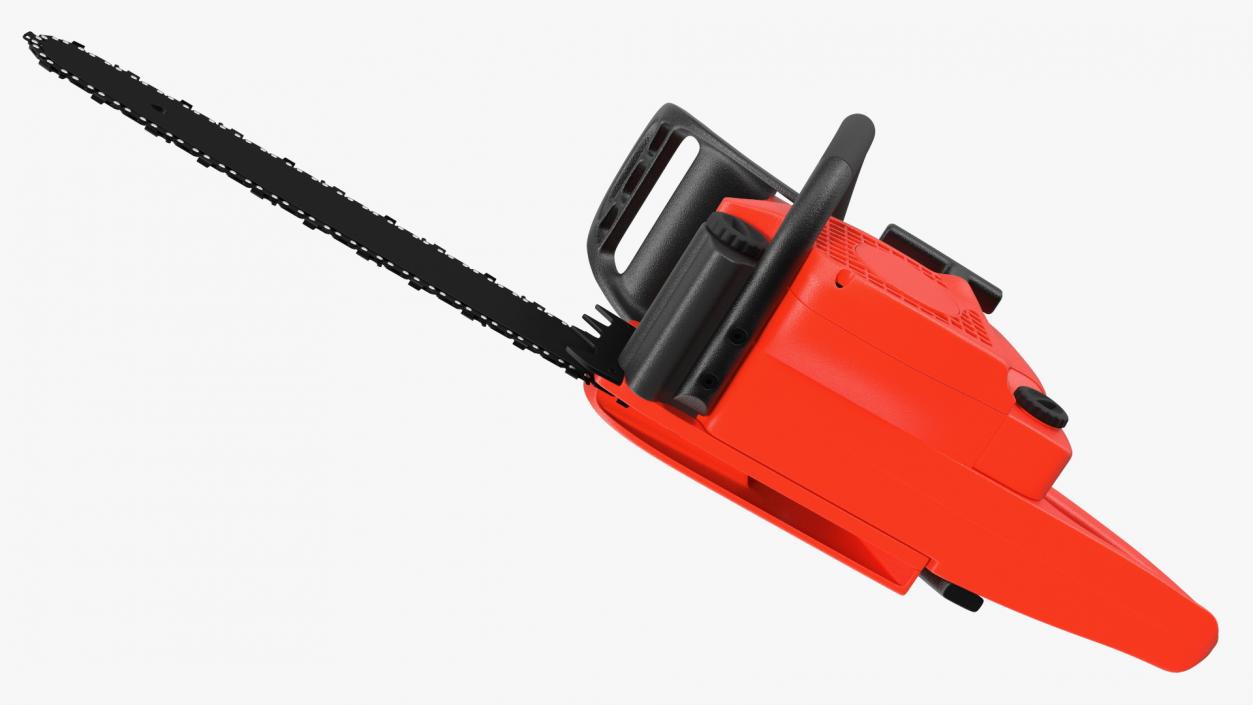 Red Gas Powered Chainsaw 3D model